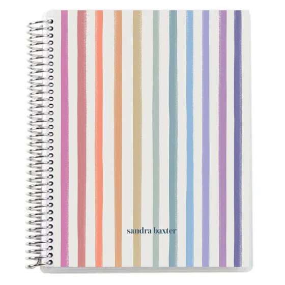 7X9 Watercolour Stripes Notebook