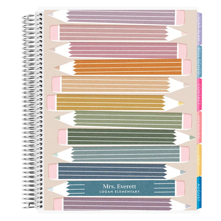 **SPECIAL ORDER** Legacy Prismatic Pencils Horizontal Teacher Lesson Planner - Jan '27 to Dec '27
