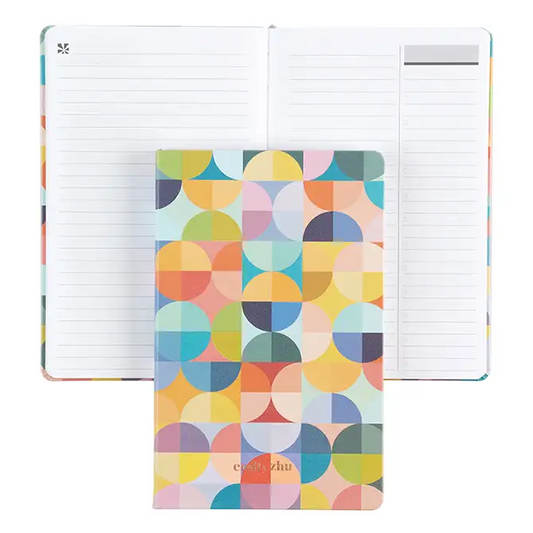 Abstract Circles Productivity Softbound Notebook