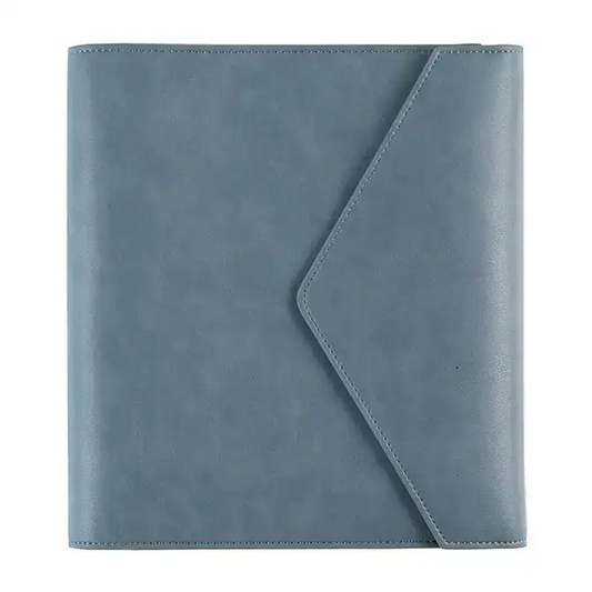 Slate Blue Vegan Leather Folio