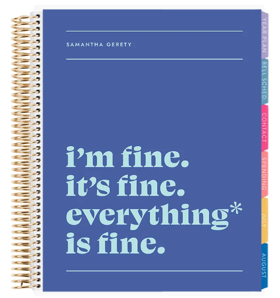 **SPECIAL ORDER**Legacy Fine Horizontal Teacher Lesson Planner - Jan '27 to Dec '27