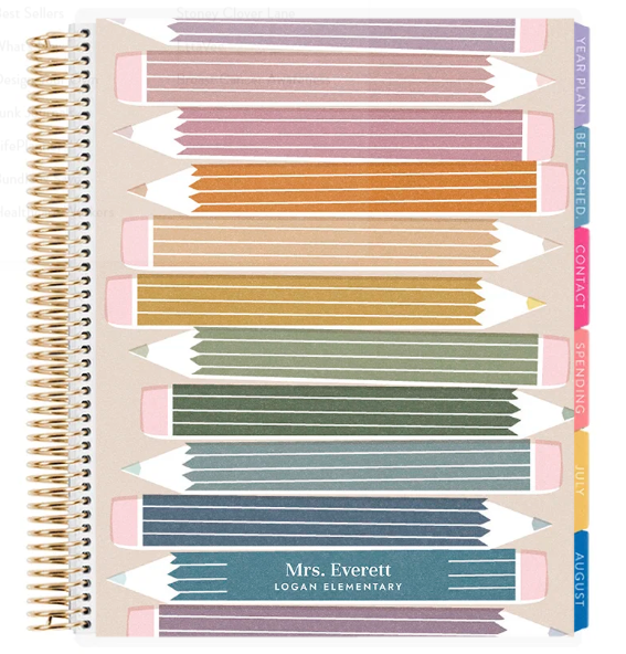 **SPECIAL ORDER** Legacy Prismatic Pencils Horizontal Teacher Lesson Planner - Jan '27 to Dec '27