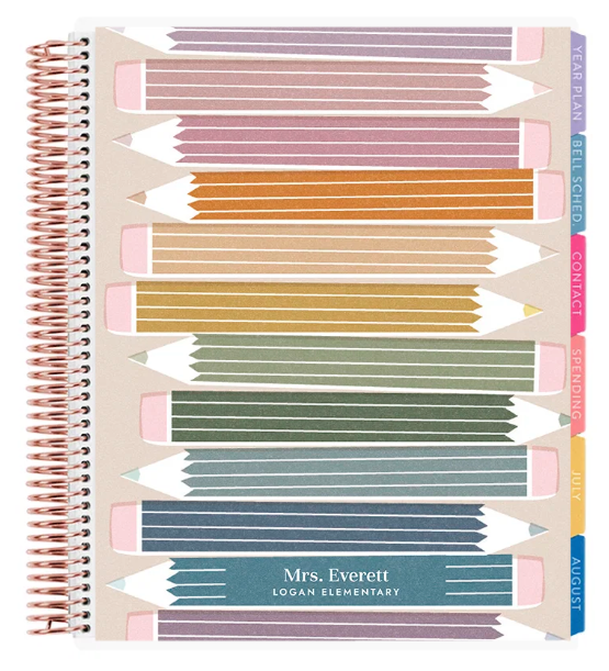 **SPECIAL ORDER** Legacy Prismatic Pencils Horizontal Teacher Lesson Planner - Jan '27 to Dec '27