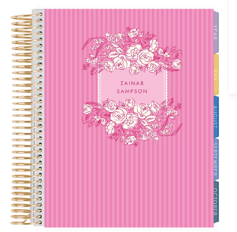 **SPECIAL ORDER** Legacy Toile Stripes Peony Monthly Planner - Jan '27 to Dec '27