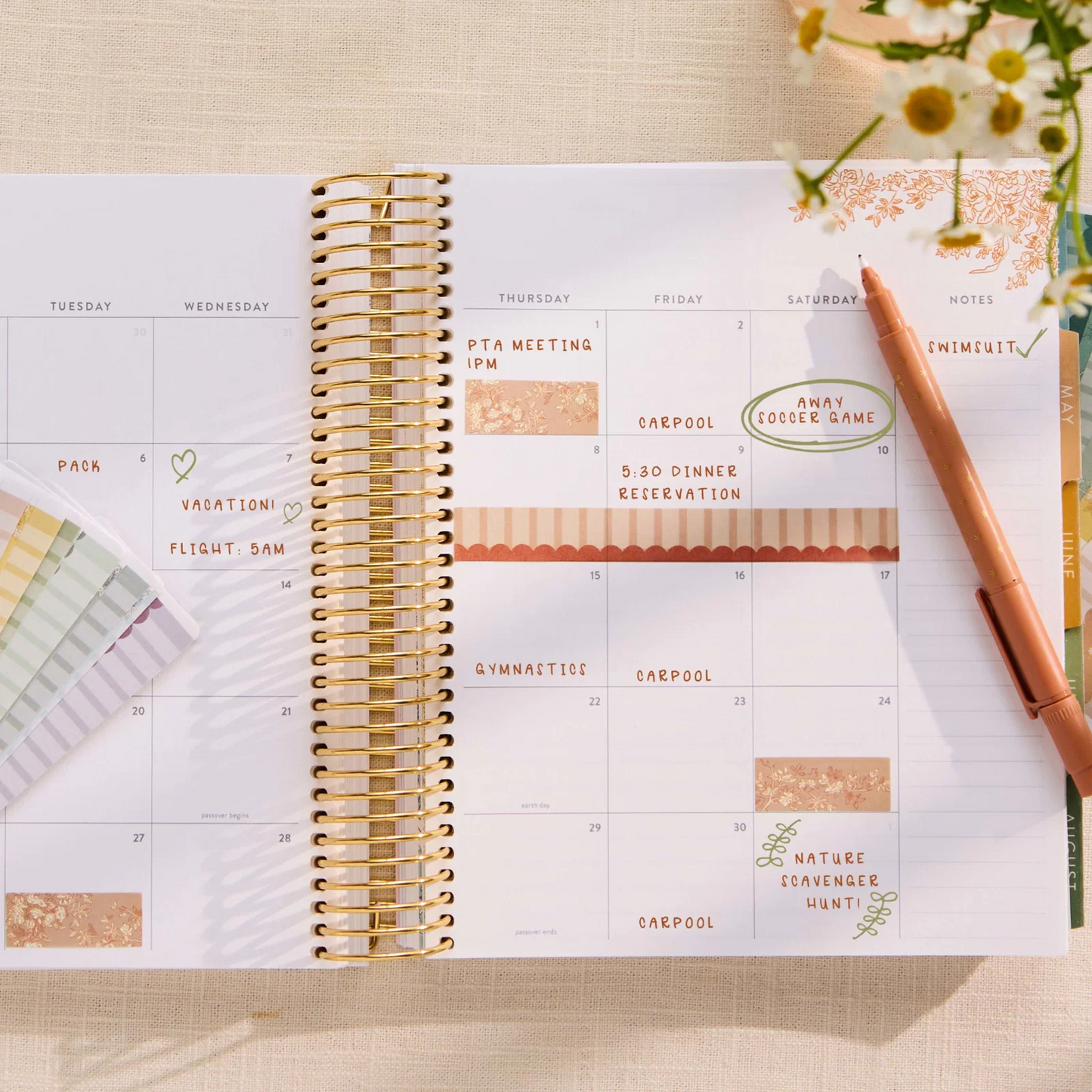 Toile Washi Tape Fan