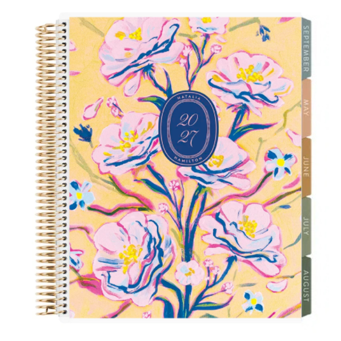 **SPECIAL ORDER** Toile Floral Bursts Horizontal Teacher Lesson Planner - Jan '27 to Dec '27