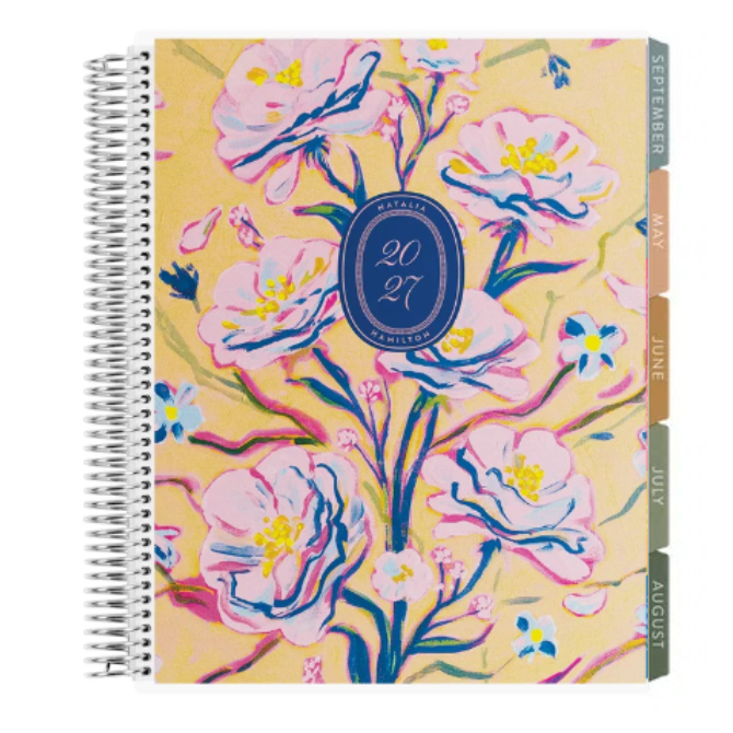 **SPECIAL ORDER** Toile Floral Bursts Horizontal Teacher Lesson Planner - Jan '27 to Dec '27