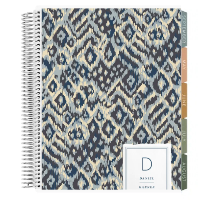 **SPECIAL ORDER** Toile Diamond Ikat Vertical Teacher Lesson Planner - Jan '27 to Dec '27