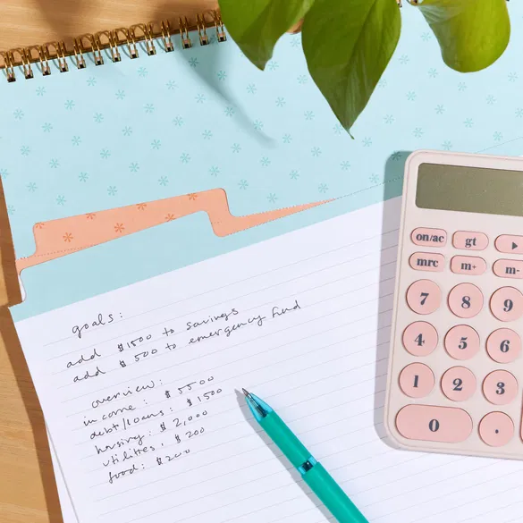 Undated Monthly File Folders Calendar