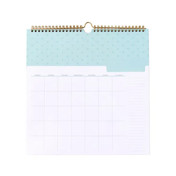 Undated Monthly File Folders Calendar
