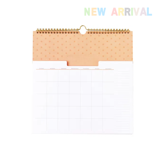 Undated Monthly File Folders Calendar