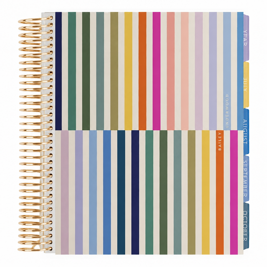 **SPECIAL ORDER** Toile Vertical Stripe Legacy Dashboard LifePlanner™- Jan '27 to Dec '27 cover