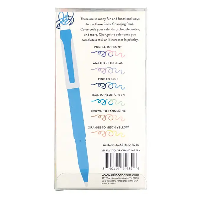 Colour Changing Gel Pens 6-Pack