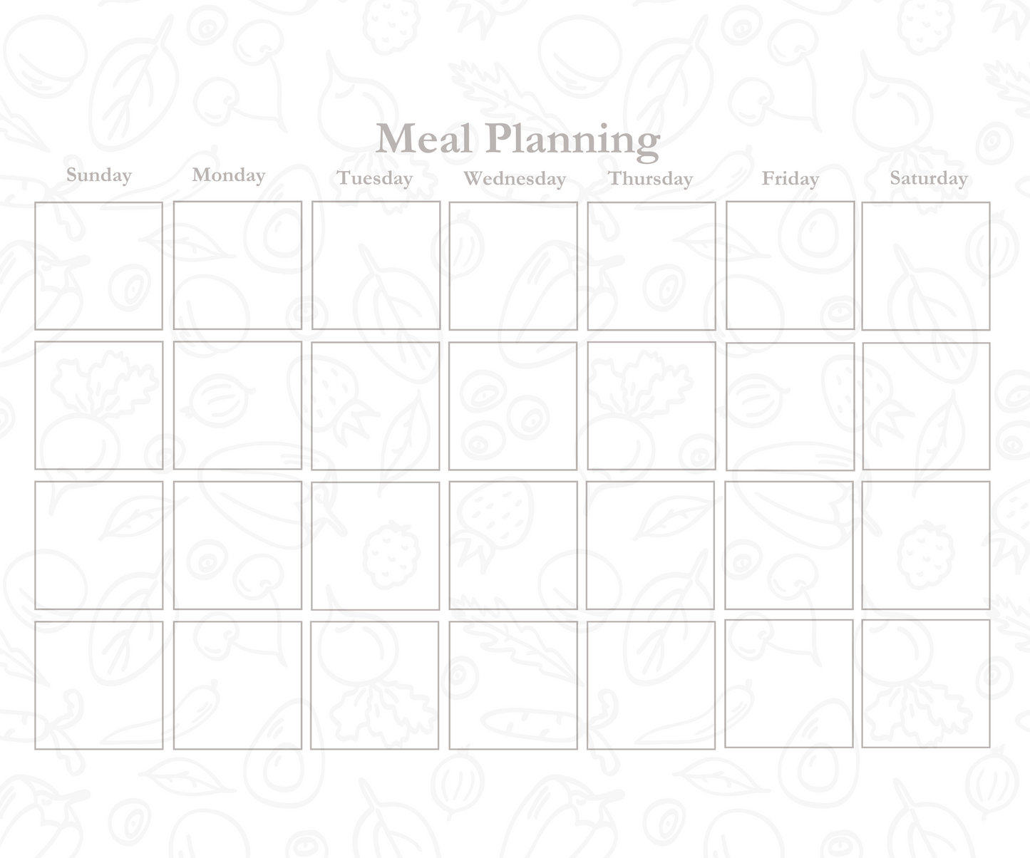 Wall Mounted Meal Planner