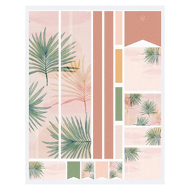 Watercolor Palms Sticker Sheet