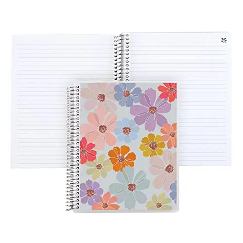 7x9 Colourful Cosmos Coiled Notebook - Lined