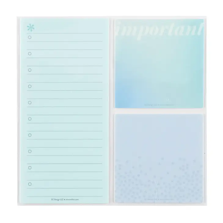 Reusable Sticky Notes - Daily Priorities - Blue