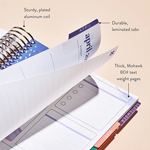 A5 Lifeplanner - Watercolor Stripes, Horizontal Layout - Jan '24 to Dec '24