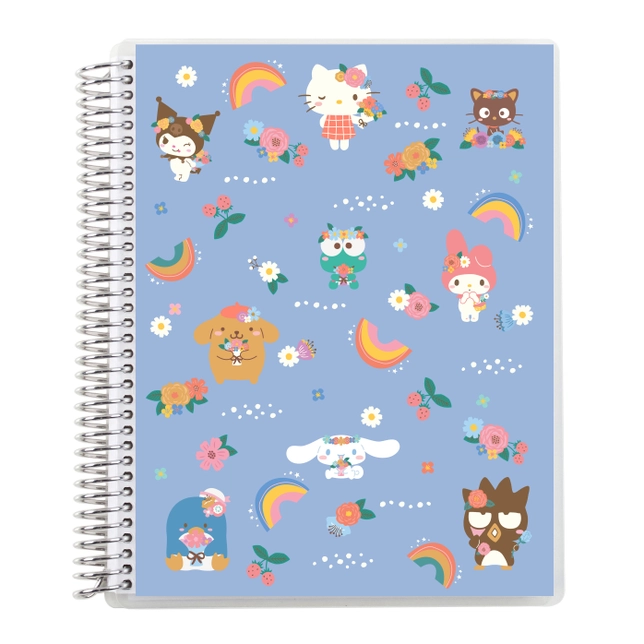 7x9 Hello Kitty Rainbow Days Coiled Notebook - Lined