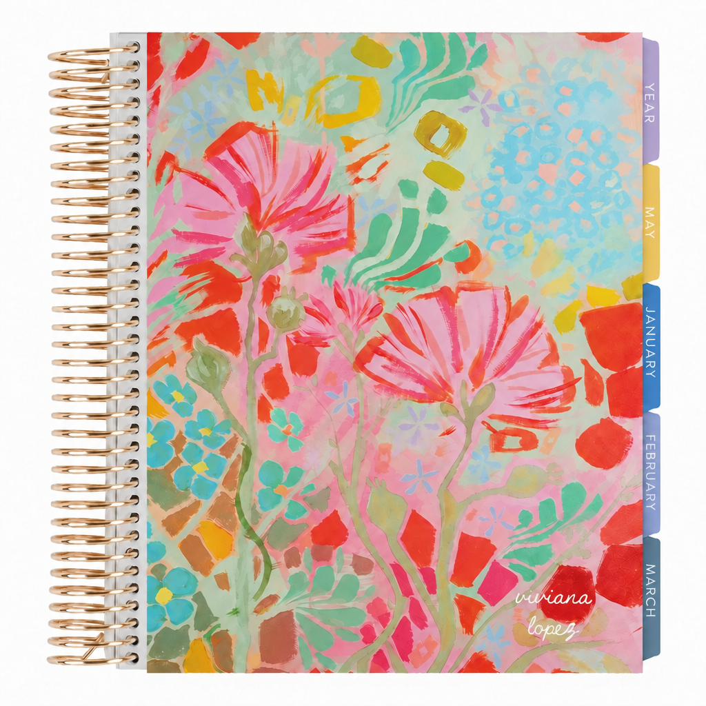 Legacy Bold Florals Hourly LifePlanner™ - Gold Coil