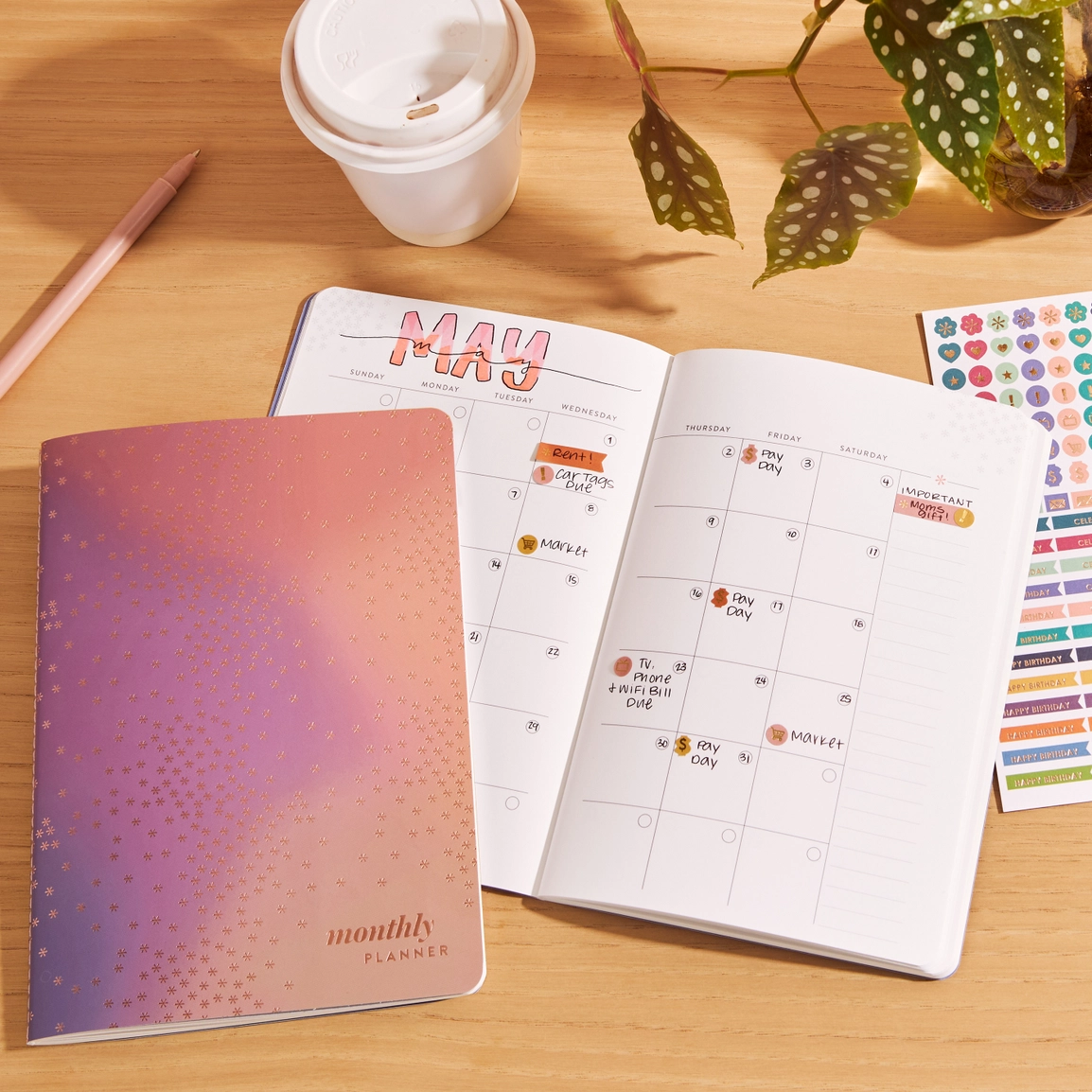 Undated Monthly Petite Planner