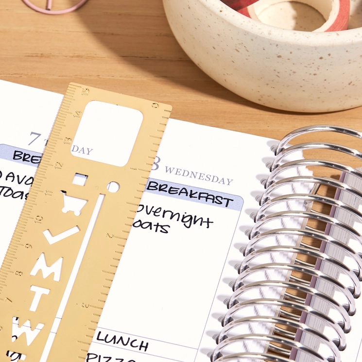 Meal Planning Metal Stencil Bookmark