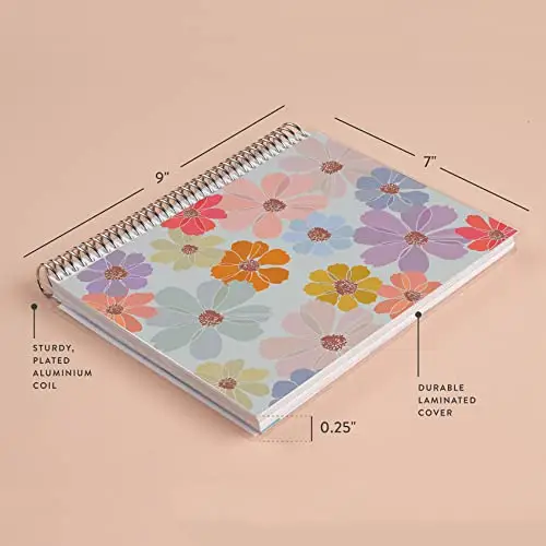 7x9 Colourful Cosmos Coiled Notebook - Lined