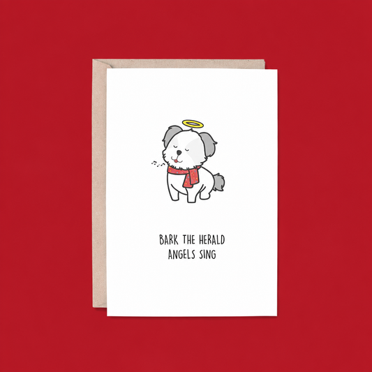 Bark the Herald Angels Sing Christmas Card