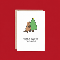 Quokka-n Around the Christmas Tree Card