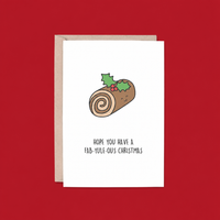 Fab-Yule-Ous Christmas Yule Log Christmas Card