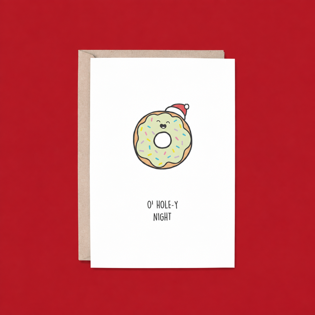 O'Hole-Y Night Donut Christmas Card