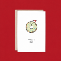O'Hole-Y Night Donut Christmas Card