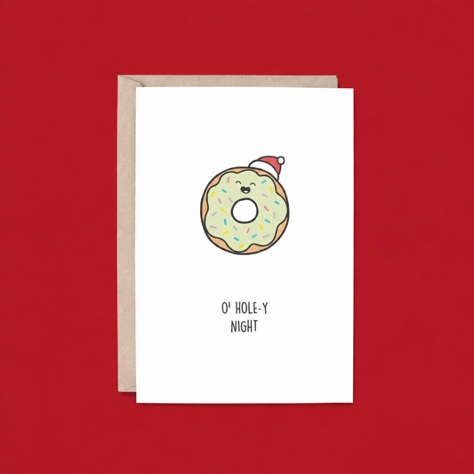 O'Hole-Y Night Donut Christmas Card