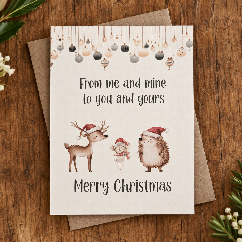 From Me and Mine to You and Yours Merry Christmas