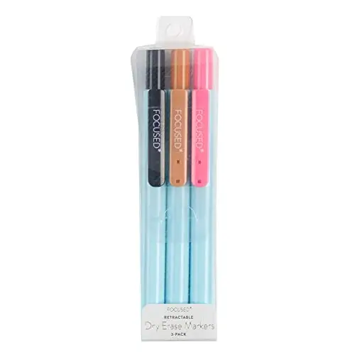 Colourful Retract Dry Erase Marker Set - 3 Set