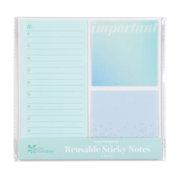 Reusable Sticky Notes - Daily Priorities - Blue