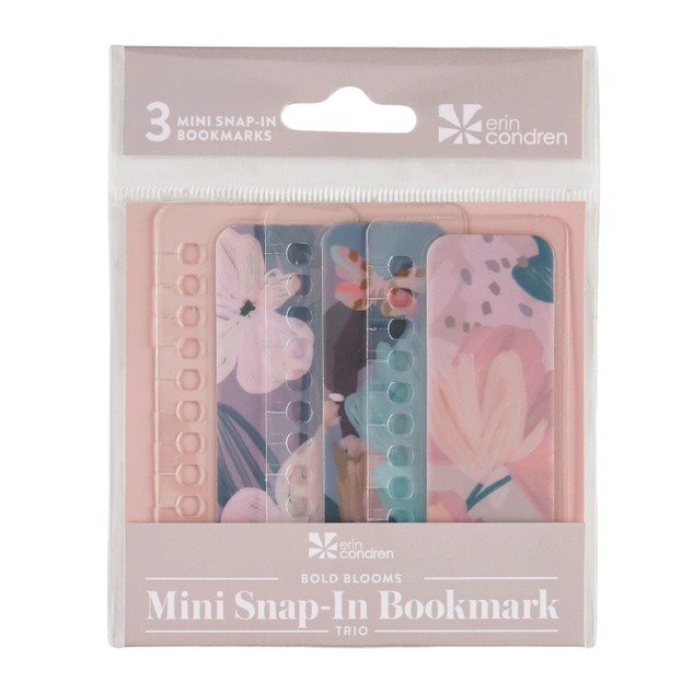 Bold Blooms Mini Snap-In Bookmark Trio