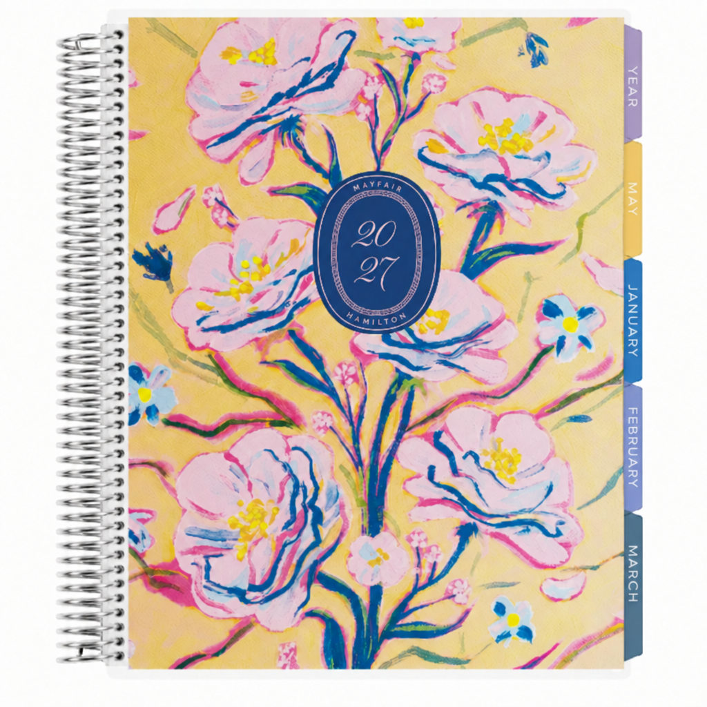 Legacy Floral Bursts Hourly LifePlanner™ - Platinum Coil