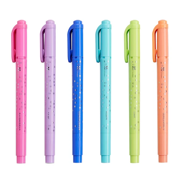 Glitter Dual-Tip Dot and Chisel Markers 6-Pack