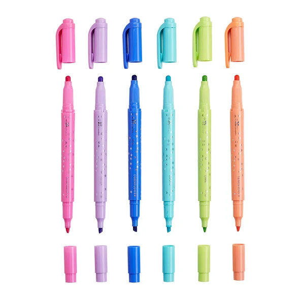 Glitter Dual-Tip Dot and Chisel Markers 6-Pack