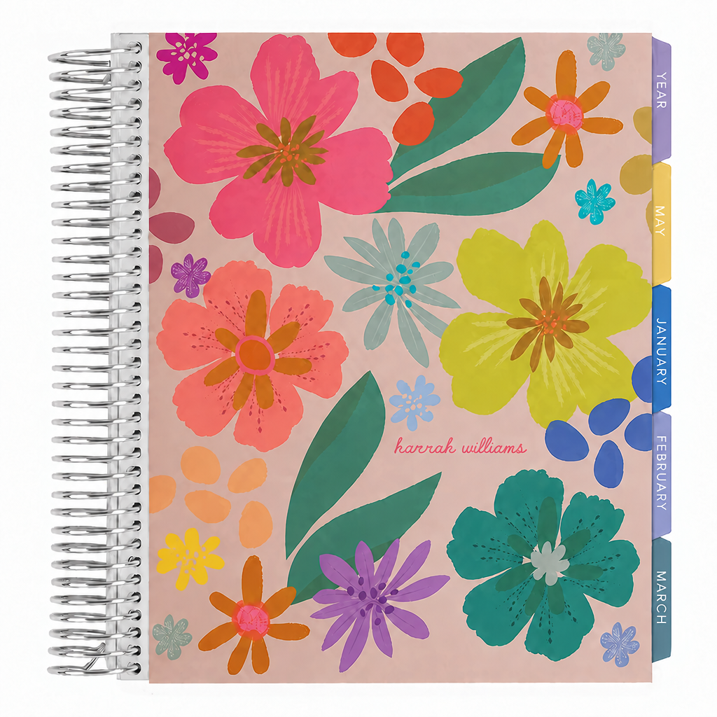 Legacy Popping Petals Hourly LifePlanner™ - Platinum Coil