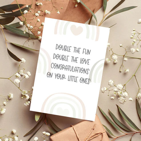 Twin Congratulations - Baby Card
