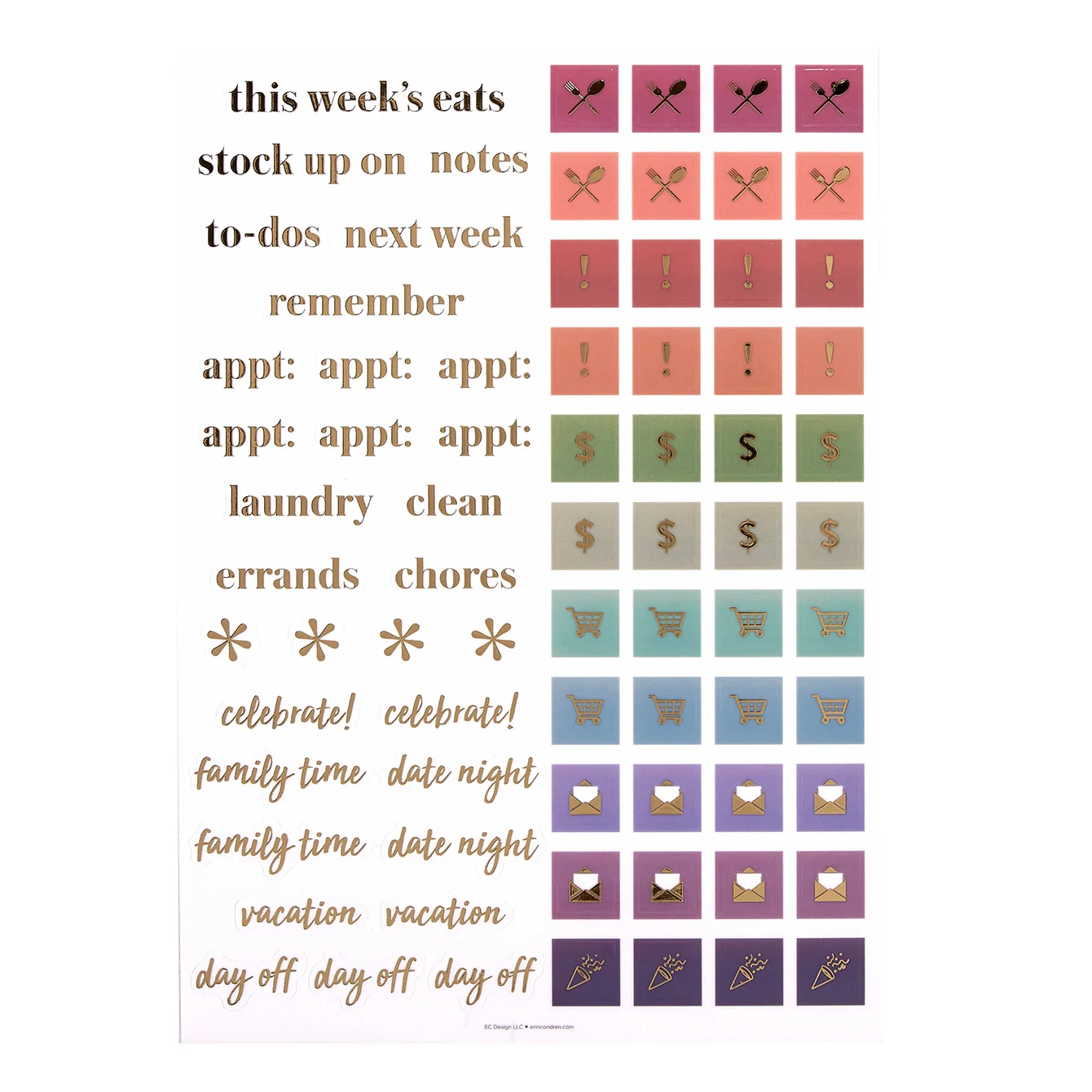 Acrylic Wall Calendar Clings