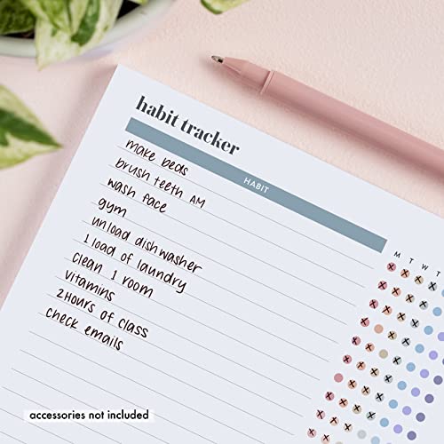 Habit Tracker Notepad - 50 Sheets