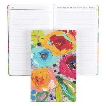 5x8 Softbound Notebook - Etta Vee Finger Painted Florals Lined