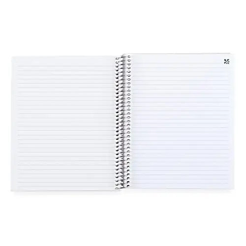 7x9 Watercolor Checkered Coiled Notebook - Lined