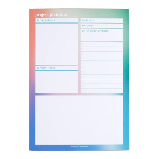 Project Planning Notepad - 50 Sheets