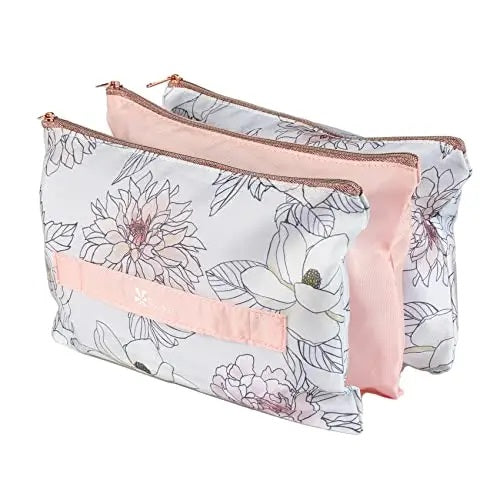 Large Accordion Zipper Pouch - Flora