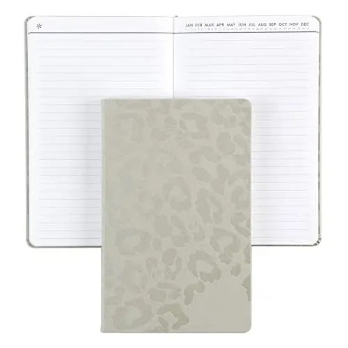 5x8 Softbound Notebook - Lined Metallic Leopard