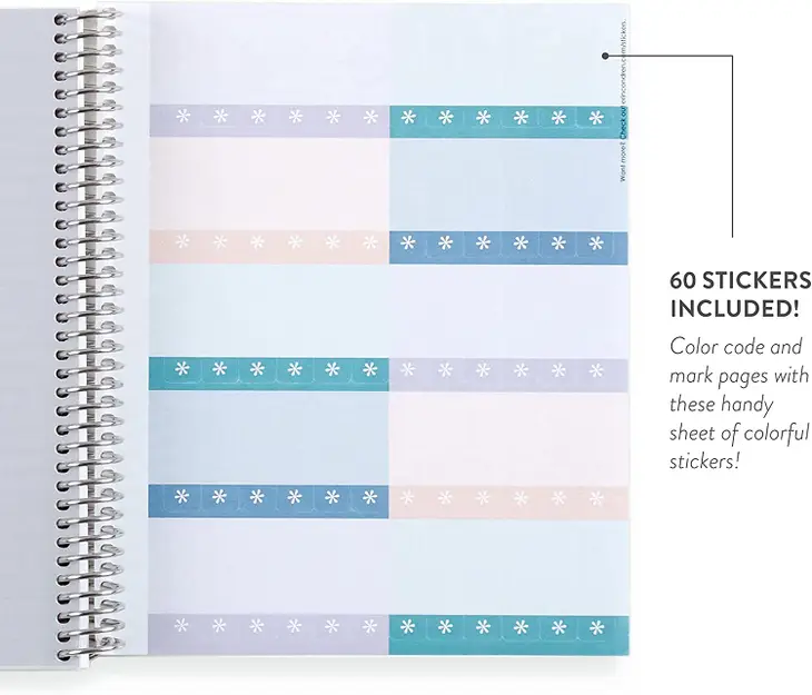 7 x 9 EttaVee Layers of Love Coiled Notebook - Lined